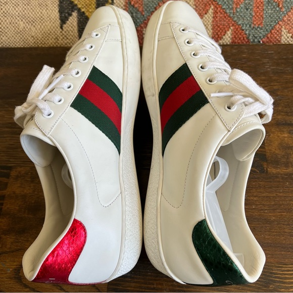 GUCCI Ace Kingsnake Embroidered Mens Sneakers 9 (US9.5) - Picture 9 of 16